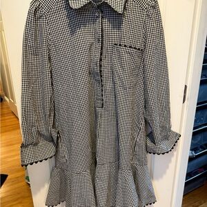 Tuckernuck Black and White Gingham Midi Dress